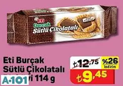 ETİ BURÇAK SÜTLÜ ÇİKOLATALI BİSKÜVİ